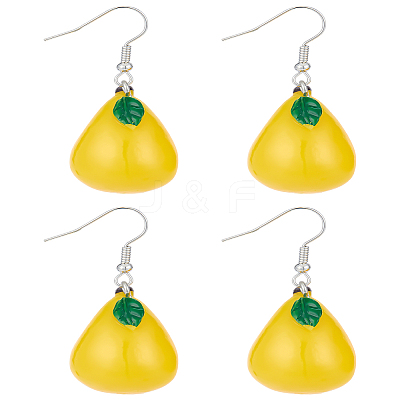 2Pairs Plastic Dangle Earrings EJEW-LP0001-29-1