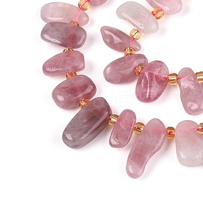 Natural Purple Madagascar Rose Quartz Beads Strands G-Z091-A34-1
