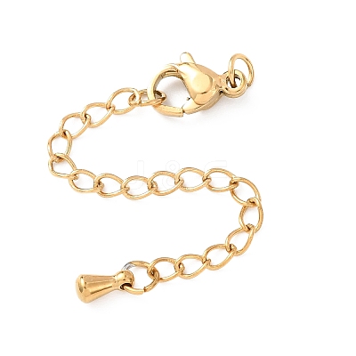 304 Stainless Steel Curb Chain Extender X-STAS-G383-06G-1