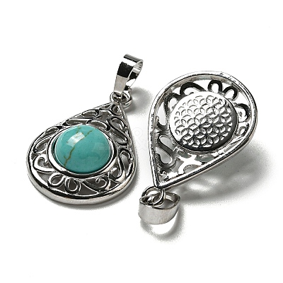 Synthetic Turquoise Pendants G-Q158-05P-23-1