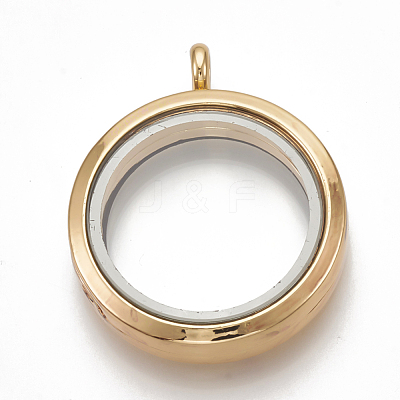 Alloy Magnetic Locket Pendants PALLOY-T052-22G-1