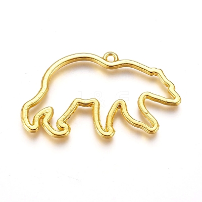 Zinc Alloy Open Back Bezel Pendants PALLOY-D199-14G-1