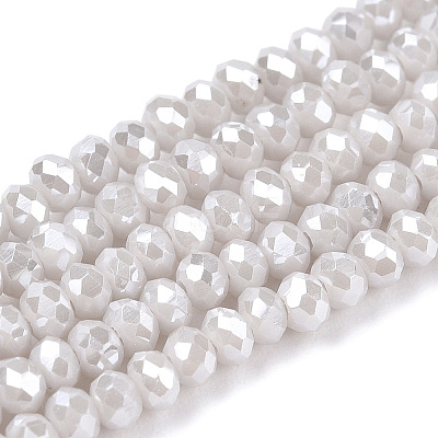 Electroplate Glass Beads Strands EGLA-A034-P1mm-A15-1-1