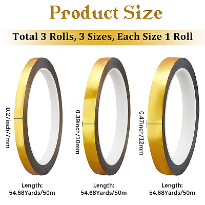 3 Rolls 3 Styles PET Decorative Adhesive Tapes AJEW-CP0009-14A-1