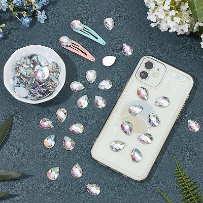 Flat Back Imitation Taiwan Acrylic Rhinestone Cabochons GACR-FG0001-04-1