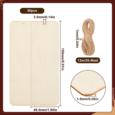 DIY Wood Bookmarks Making Kits WOOD-SP0001-21D-1