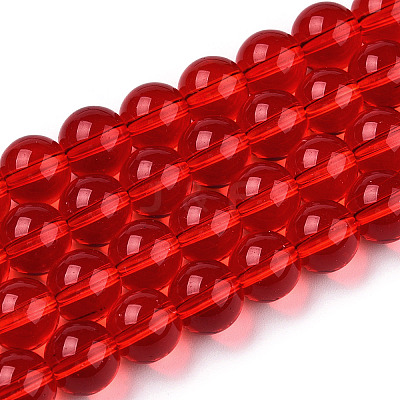 Transparent Glass Beads Strands GLAA-T032-T8mm-09-1