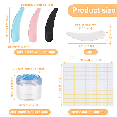Plastic Facial Mask Stick Cosmetic Spatula Scoop & Bottle DIY-CW0001-28-1
