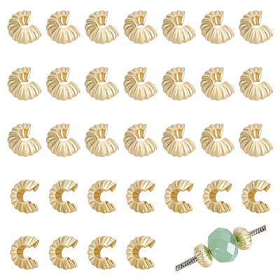 Brass Crimp Beads Covers KK-BC0014-72B-G01-1