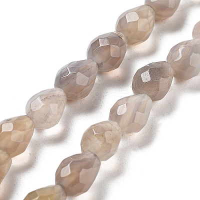 Natural Grey Agate Beads Strands G-P520-B08-01-1