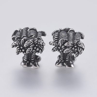 304 Stainless Steel European Beads STAS-F195-006AS-1
