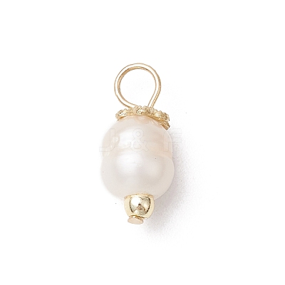 Natural Cultured Freshwater Pearl Rice Pendants PALLOY-JF03919-02-1