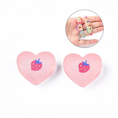 Transparent Printed Acrylic Beads MACR-S373-124-H10-1