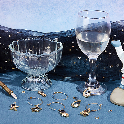 DIY Astronaut Wine Glass Charm Making Kit DIY-BBC0001-19-1