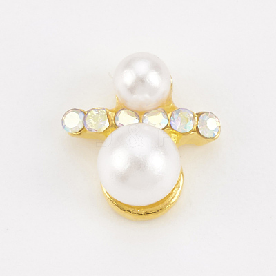 Alloy Rhinestone Cabochons MRMJ-T013-10B-1