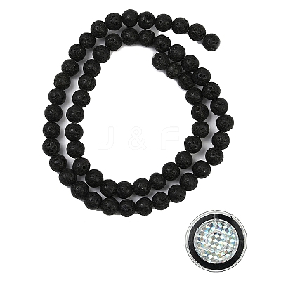 DIY Natuarl Lava Rock Bead Beacelet/Necklaces Making Kits DIY-YW0012-88A-1