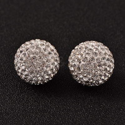 Grade A Rhinestone Pave Disco Ball Beads RB-Q105-12-1