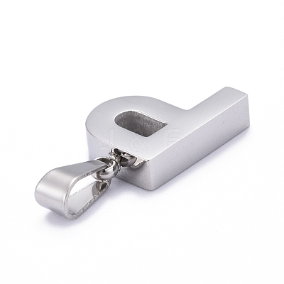 Non-Tarnish 304 Stainless Steel Letter Pendants STAS-H127-P-P-1
