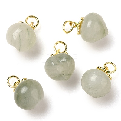 Natural Jade Fruit Pendants G-P550-24G-1