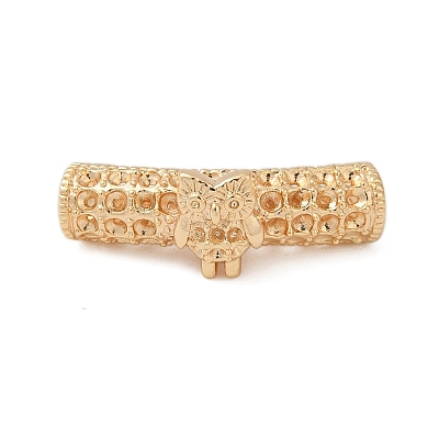 Brass Tube European Beads KK-G532-05A-G-1