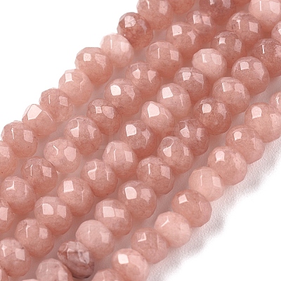 Dyed Natural Malaysia Jade Rondelle Beads Strands G-E316-2x4mm-42-1