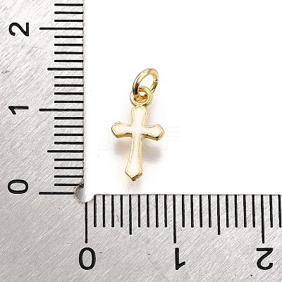 Brass Enamel Charms KK-C106-04G-09-1