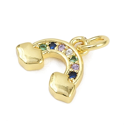 Brass Micro Pave Cubic Zirconia Pendants KK-L231-01G-02-1