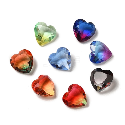 Faceted K9 Glass Rhinestone Cabochons GGLA-B002-04B-1