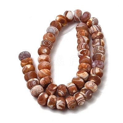 Dyed & Heated Natural Fire Crackle Agate Beads Strands G-D336-01-1