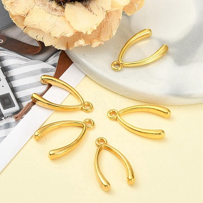 Tibetan Style Alloy Wish Bone Lucky Pendants X-TIBEP-A124554-G-FF-1