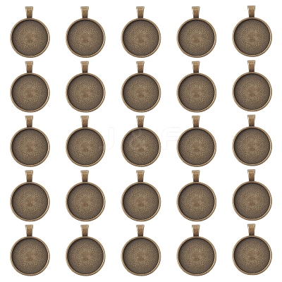 Alloy Pendant Cabochon Settings PALLOY-YW0001-69AB-1