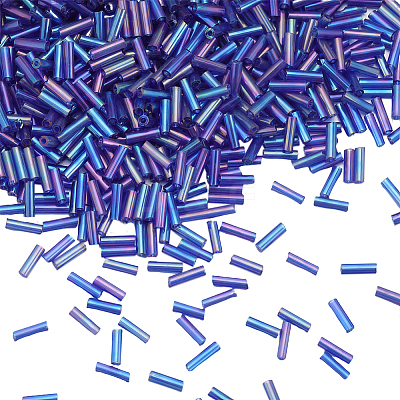 100G Opaque Colours Glass Round Bugle Beads SEED-SC0001-39D-1