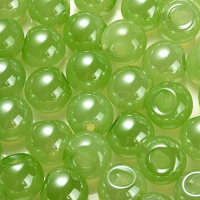 Opaque Acrylic Beads OACR-G012-03G-1