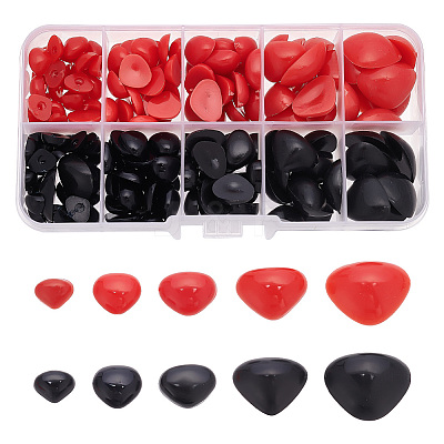 1 Box Flat Triangle Plastic Craft Noses Cabochons Set DOLL-GO0001-04B-1