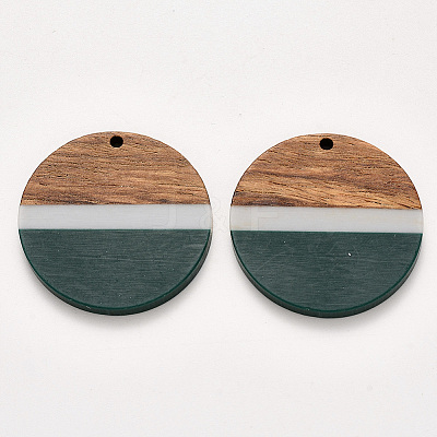 Resin & Walnut Wood Pendants LS-RESI-S384-009A-A03-1
