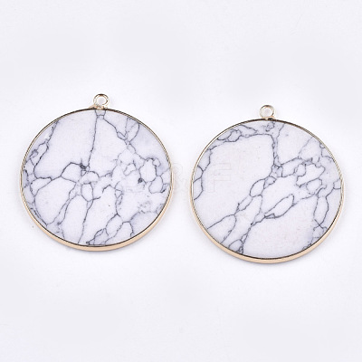 Synthetic Howlite Pendants G-T112-17G-1
