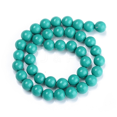 Dyed Natural Mashan Jade Beads Strands DJDA-E266-10mm-01-1