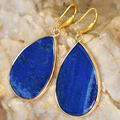 Natural Lapis Lazuli Teardrop Dangle Earrings FS-WG5CAE0-12-1