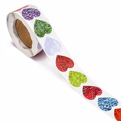 Heart Shaped Stickers Roll DIY-K027-A16-1