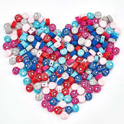6 Strands 6 Colors Handmade Polymer Clay Bead Strands CLAY-NB0001-71-1