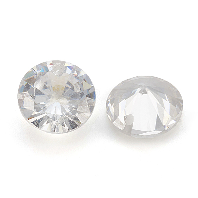 Cubic Zirconia Pointed Back Pendants X-ZIRC-N037-6mm-01-1