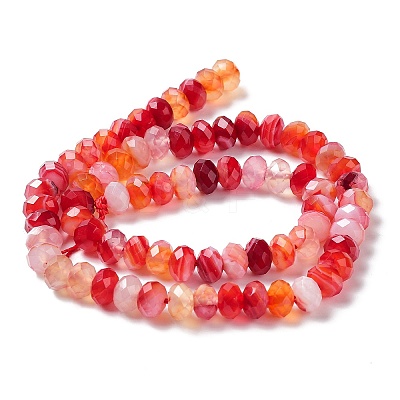 Natural Banded Agate/Striped Agate Beads Strands G-E605-A02-02E-1