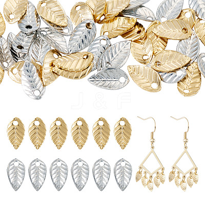 40Pcs 2 Colors Brass Charms KK-TADJ0001-08-1