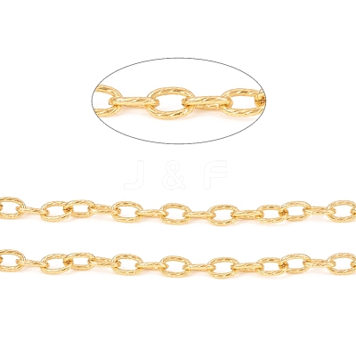 Textured Brass Cable Chain CHC-G012-01G-1