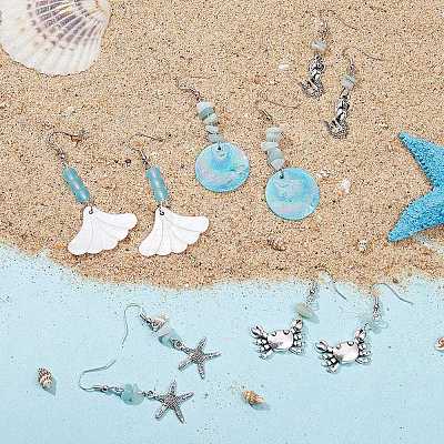 DIY Ocean Theme Earring Making DIY-SC0008-63-1