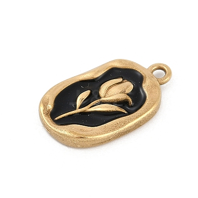 304 Stainless Steel Enamel Pendants STAS-I325-038G-1