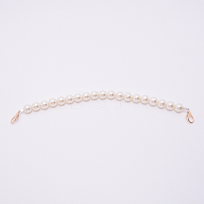 White Acrylic Round Beads Bag Handles LS-FIND-TAC0006-24H-02-1