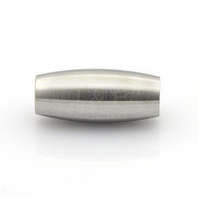Tarnish Resistant 304 Stainless Steel Matte Surface Magnetic Clasps with Glue-in Ends STAS-O042-A-12-1