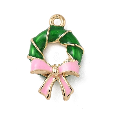 Christmas Alloy Enamel Pendants ENAM-F156-01G-03-1
