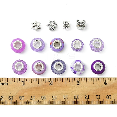 DIY Tibetan Style Alloy & Resin European Beads Making Finding Kits DIY-FS0006-78D-1